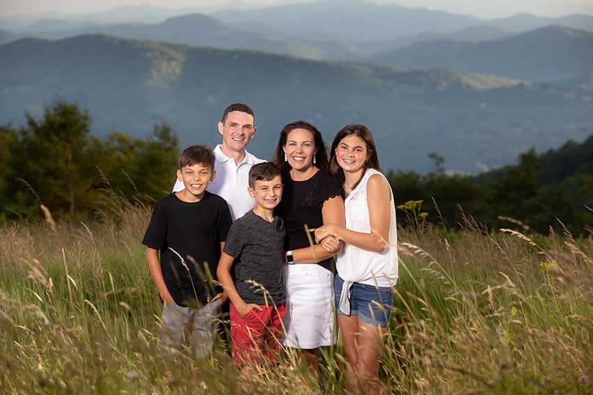 Family vacation portraits banner elk nc